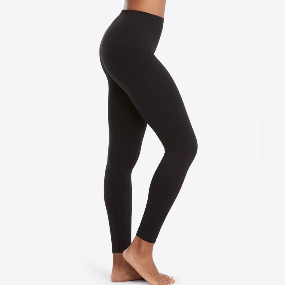 SPANX Look At Me Now Black Seamless Leggings Size Large